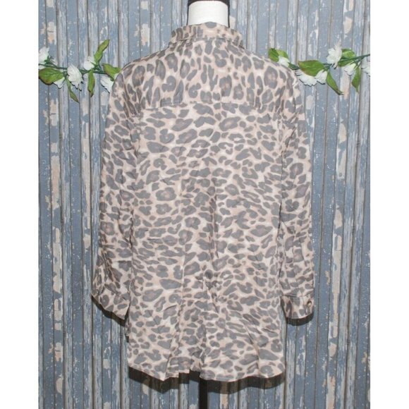 NWT Cato Women's Plus 22W 24W Animal Print Button Up Shirt Top Long Sleeve Casua - Picture 5 of 8